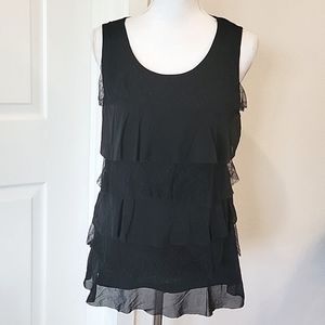 🍃 Chico's tiered lace tank top shirt
